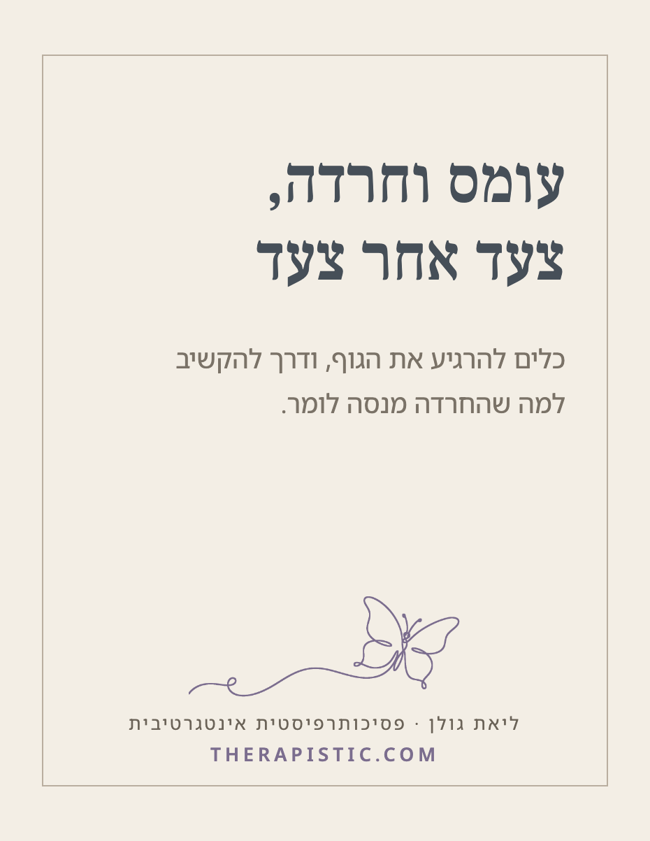 כריכת חוברת חרדה